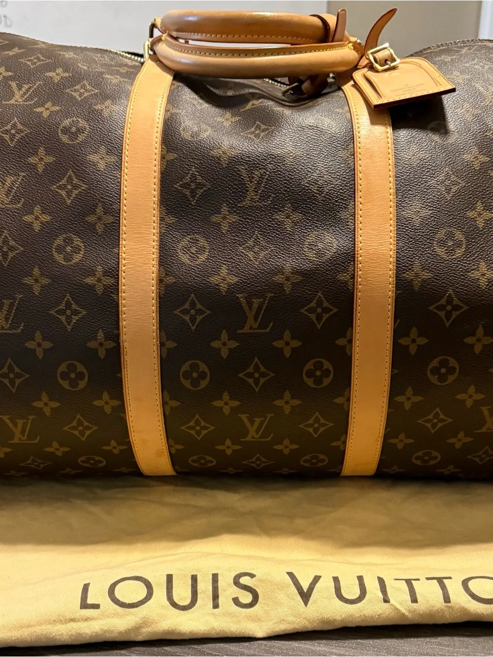 Louis Vuitton Classic Monogram Keepall 60 Travel Duffle Bag